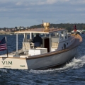 Vim leaving the Newport boat show, Newport RI.